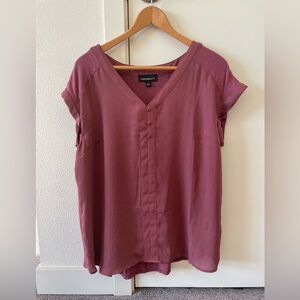 Fortune + Ivy Short Sleeve Blouse - Size L - Mauve